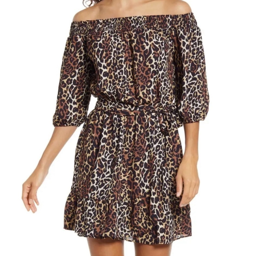 Like New Lilly Pulitzer Rochelle Off-The-Shoulder Romper Dress Size XS